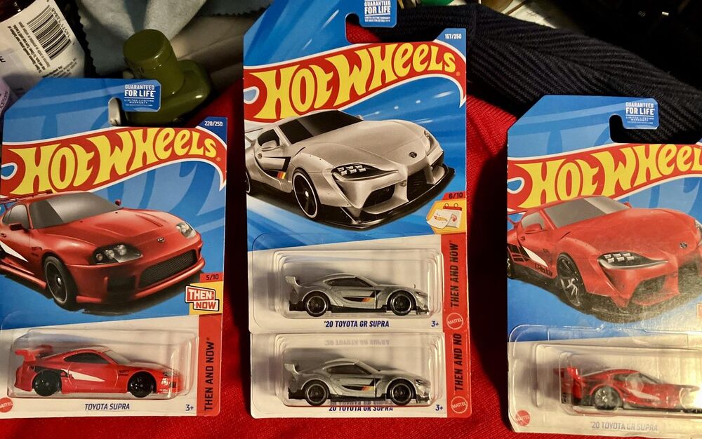 Hot Wheels Toyota Supra '20 GR Supra Then And Now Diecast Car Lot 4 1:64 Carded